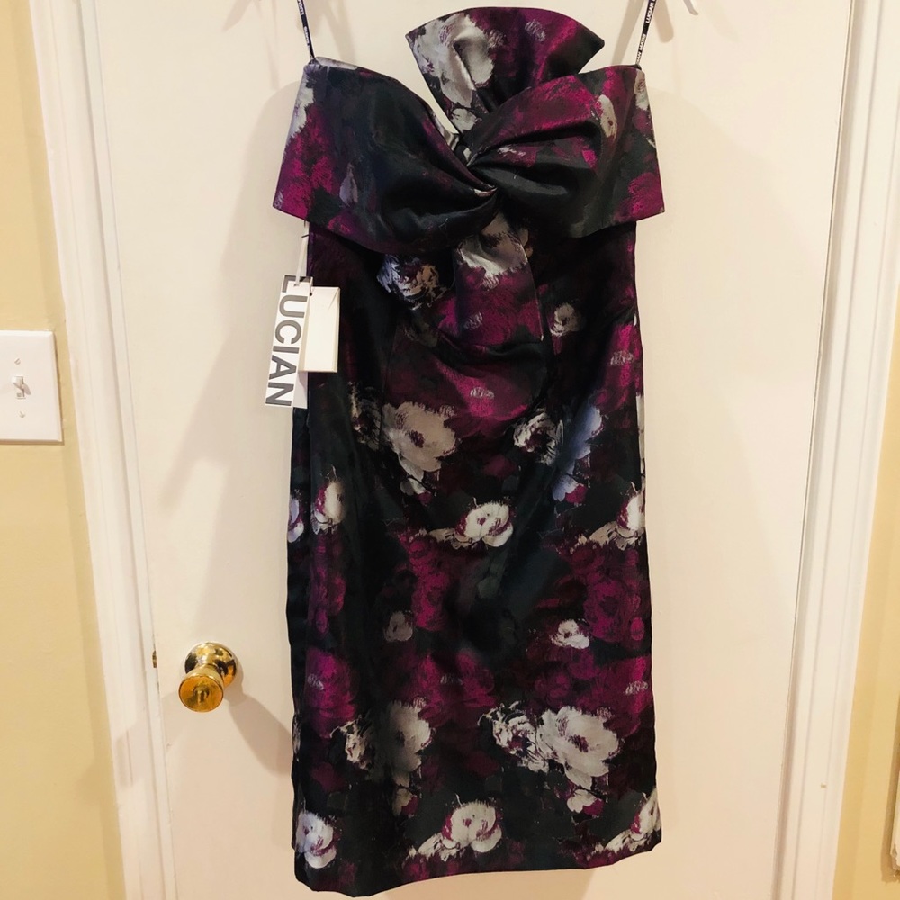 Lucian Matis iconic bow strapless dress